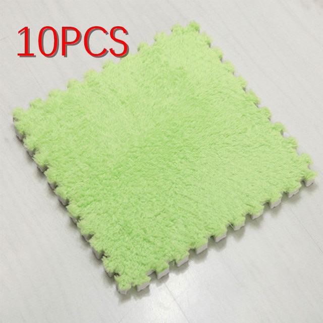 Puzzle Carpet Plush Kids Mat (10 Pcs)